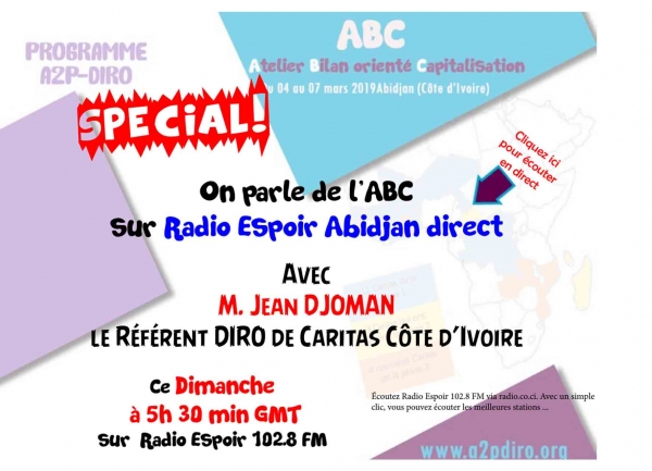 ABC: Entretien avec Jean DJOMAN sur Radio Espoir Abidjan