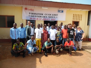 Formation "Gestion des sites" de Caritas Centrafrique. Juillet 2017